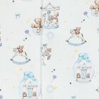 Baby Boys White & Blue Carousel Romper, 1, hi-res