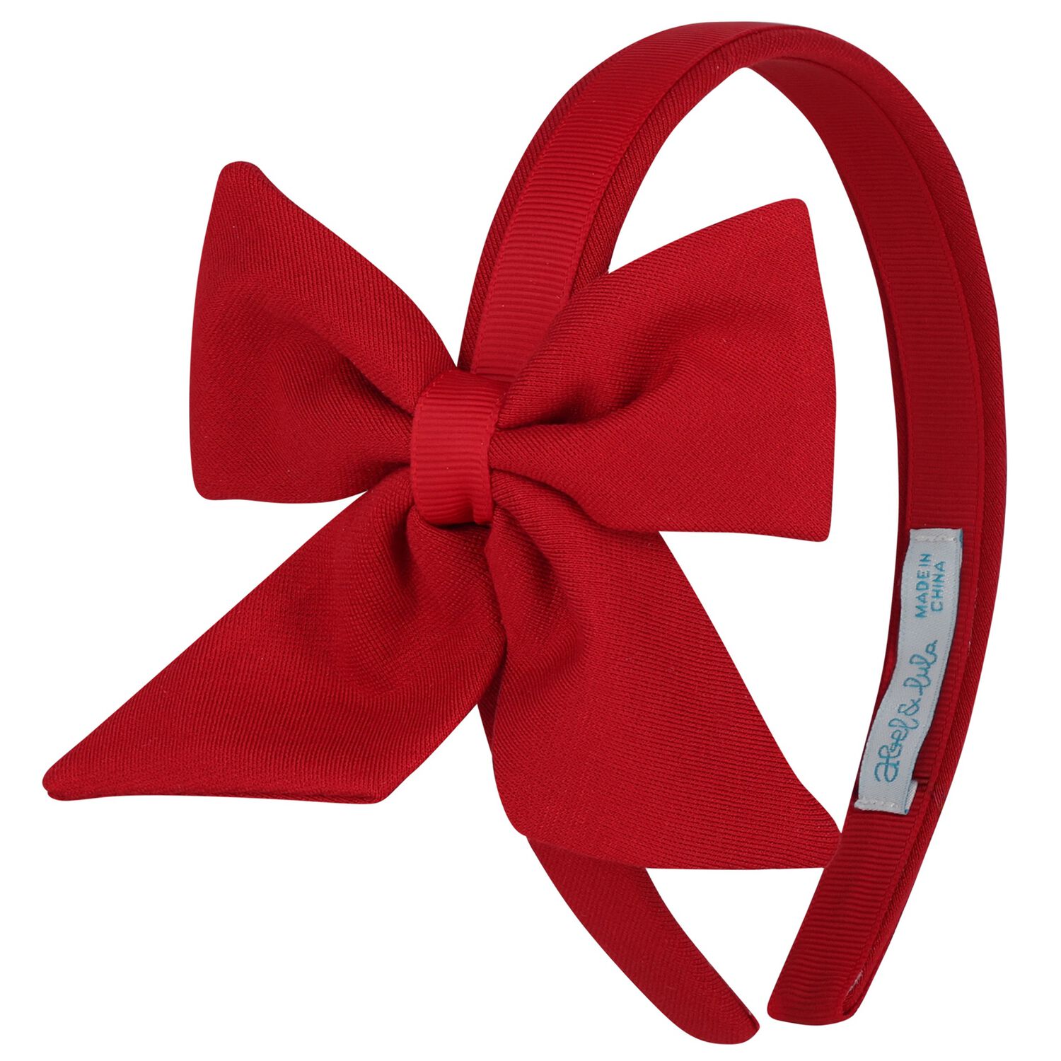 Girls Red Bow Headband, 1, hi-res