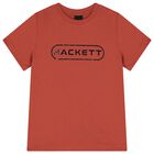 تيشيرت بالشعار باللون البرتقالي للأولاد, 2, hi-res