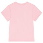Girls Pink Teddy Bear Logo T-Shirt, 3, hi-res