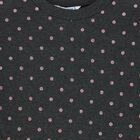 Girls Grey Dots Sweatshirt Dress, 1, hi-res