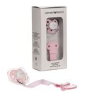 Baby Girls Pink Dummy & Clip Set, 2, hi-res