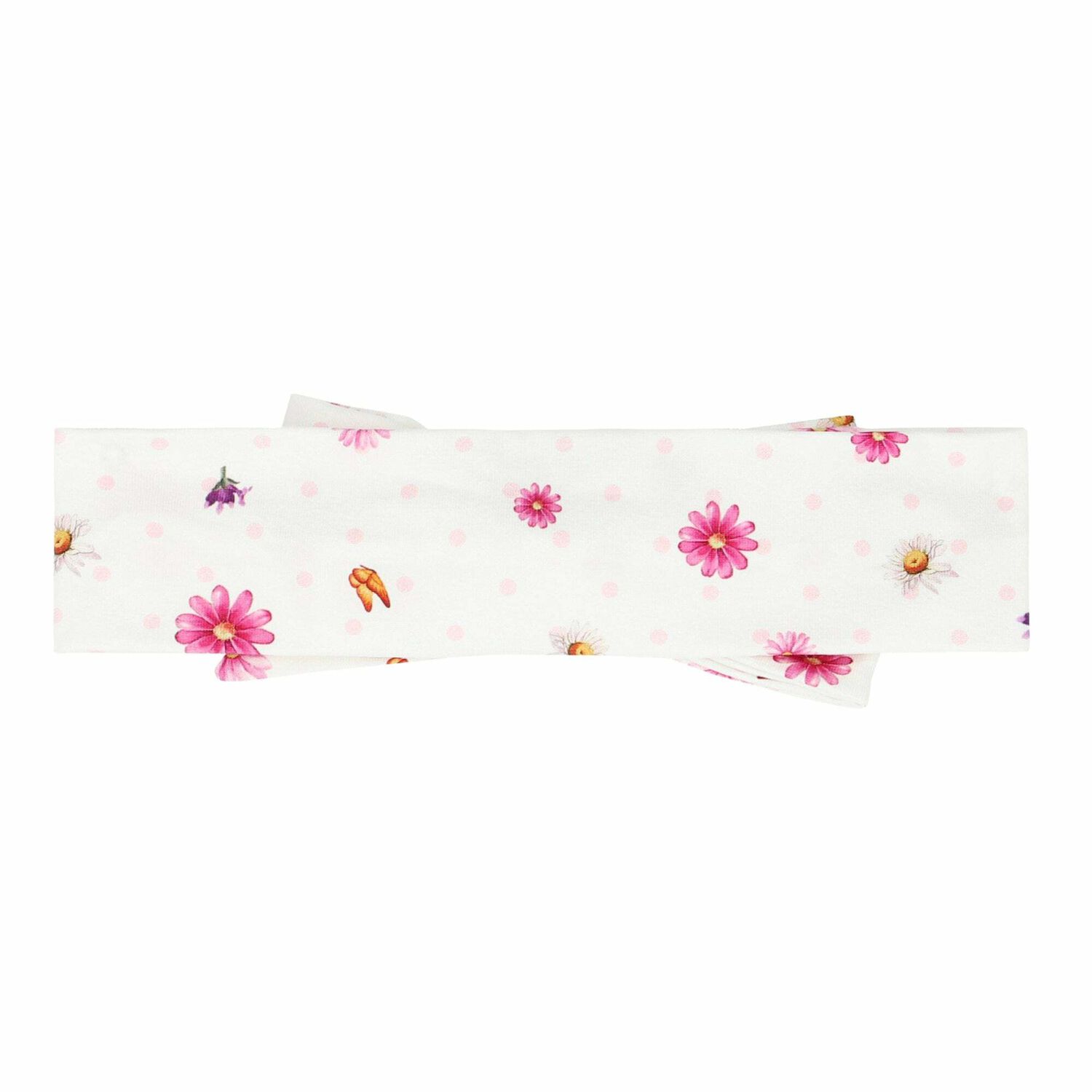 Baby Girls White Printed Headband, 1, hi-res