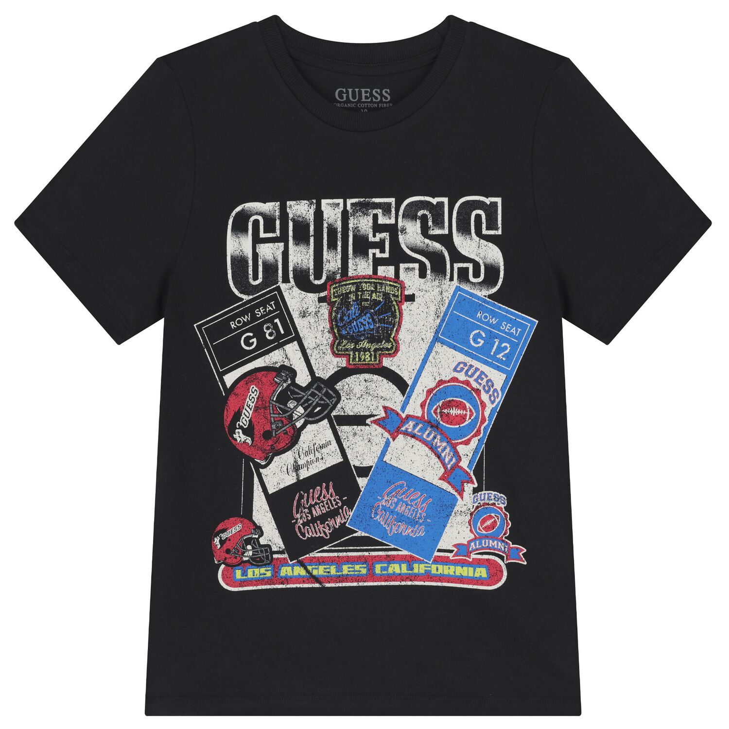 تي شيرت أسود بشعار للأولاد, 3, hi-res image number null