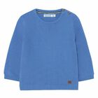 Younger Boys Blue Knitted Jumper, 1, hi-res
