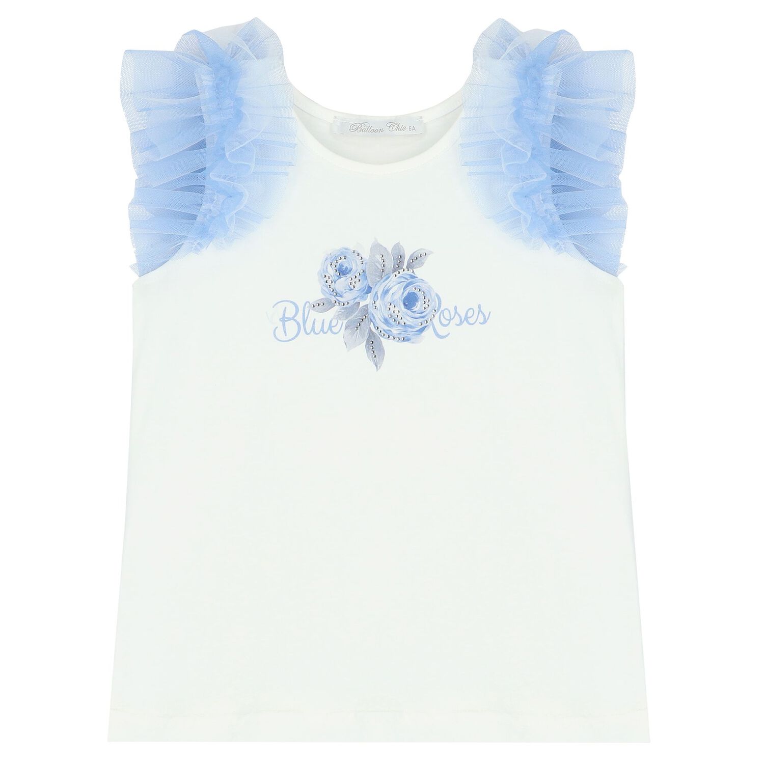 طقم تنورة بطبعة الزهور باللون الأبيض و الأزرق, 1, hi-res image number null