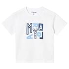 Younger Boys White Logo T-Shirt, 1, hi-res