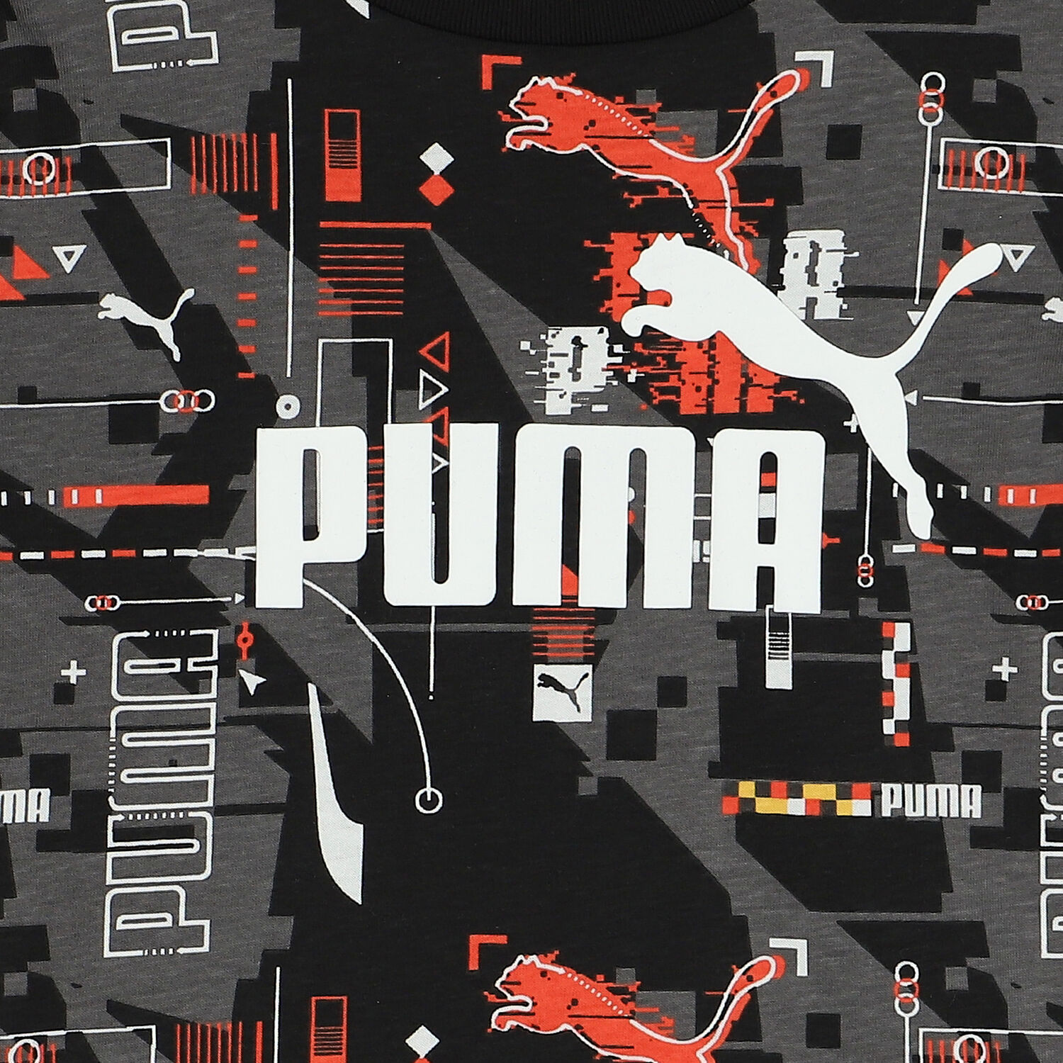 تيشيرت أولاد بالشعار باللون الاسود, 1, hi-res