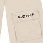 شورتات أولادي باللون البيج بشعار, 2, hi-res