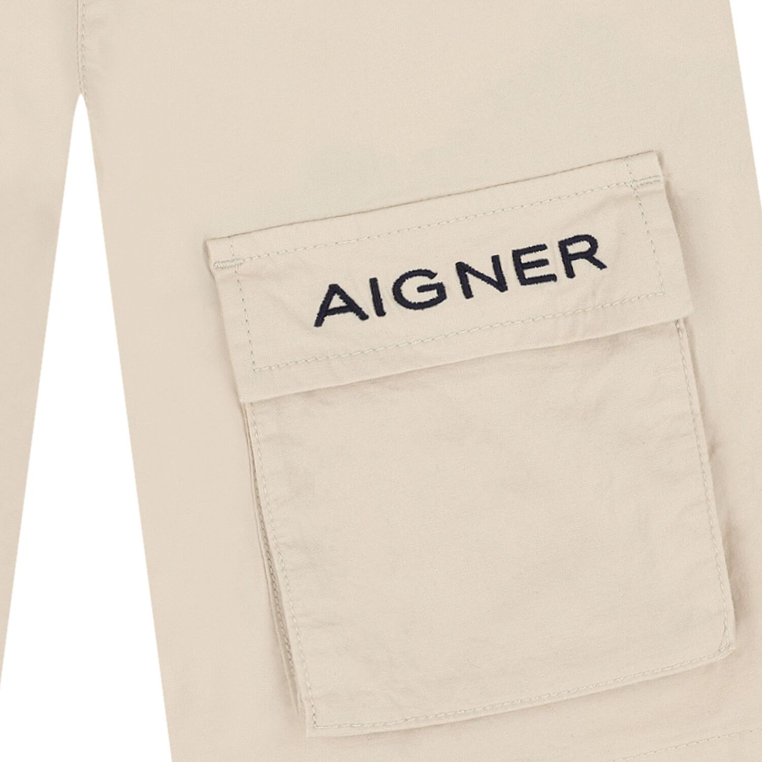 شورتات أولادي باللون البيج بشعار, 2, hi-res