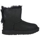 Girls Black Mini Bailey Bow II Suede Boots, 1, hi-res