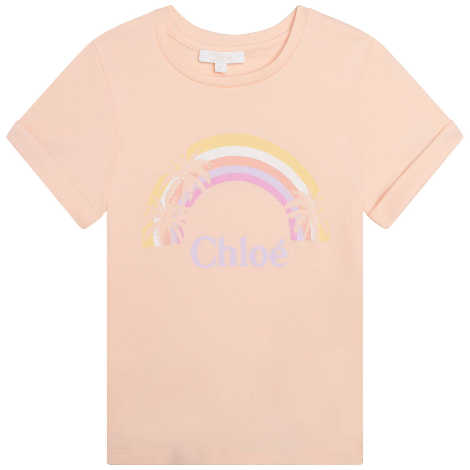 تيشيرت بالشعار باللون الوردي للبنات, 1, hi-res image number null