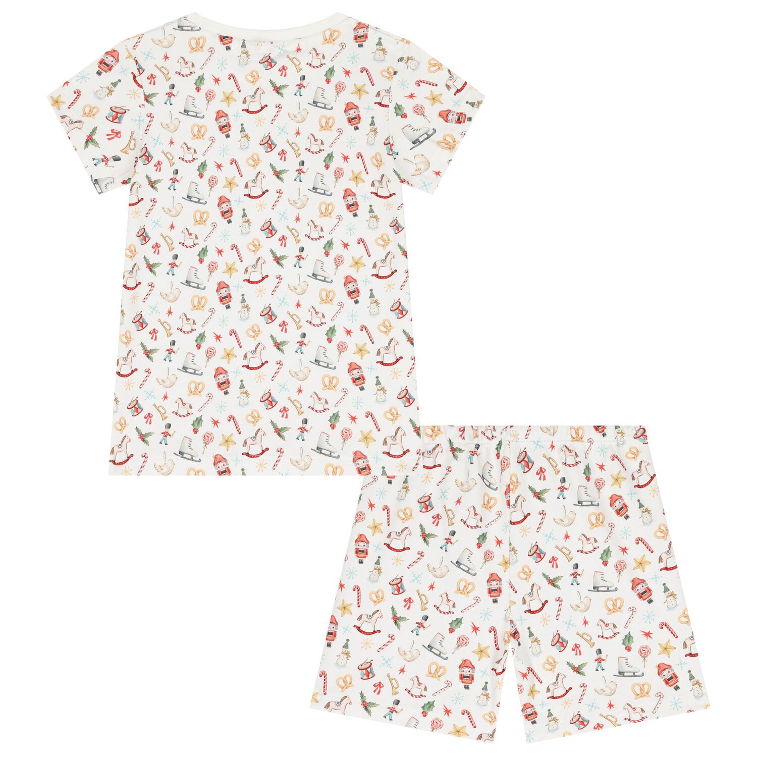 بيجامة بشعار احتفالي باللون الأبيض , 1, hi-res image number null