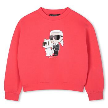 Girls Pink Logo Ikonik Logo Sweatshirt