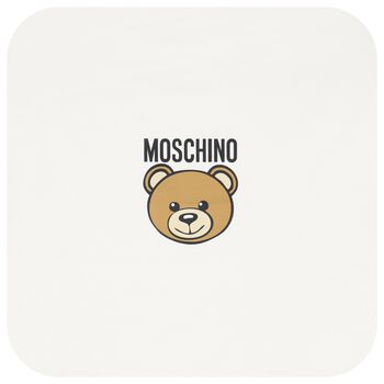 Ivory Teddy Bear Logo Baby Blanket