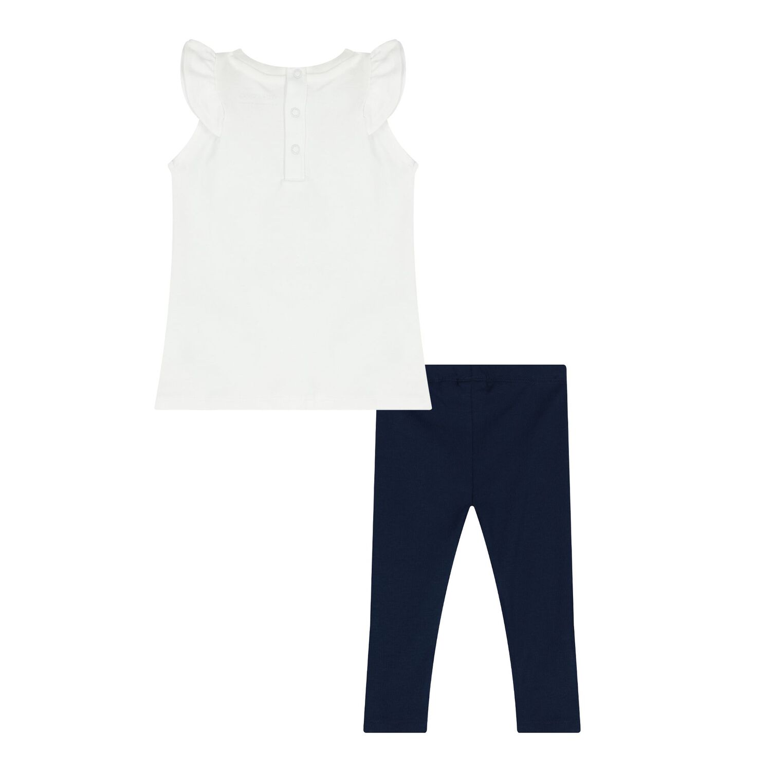 طقم ليجينز للبنات بالشعار بطبعه تيدى بير باللون الكحلى و الابيض , 1, hi-res