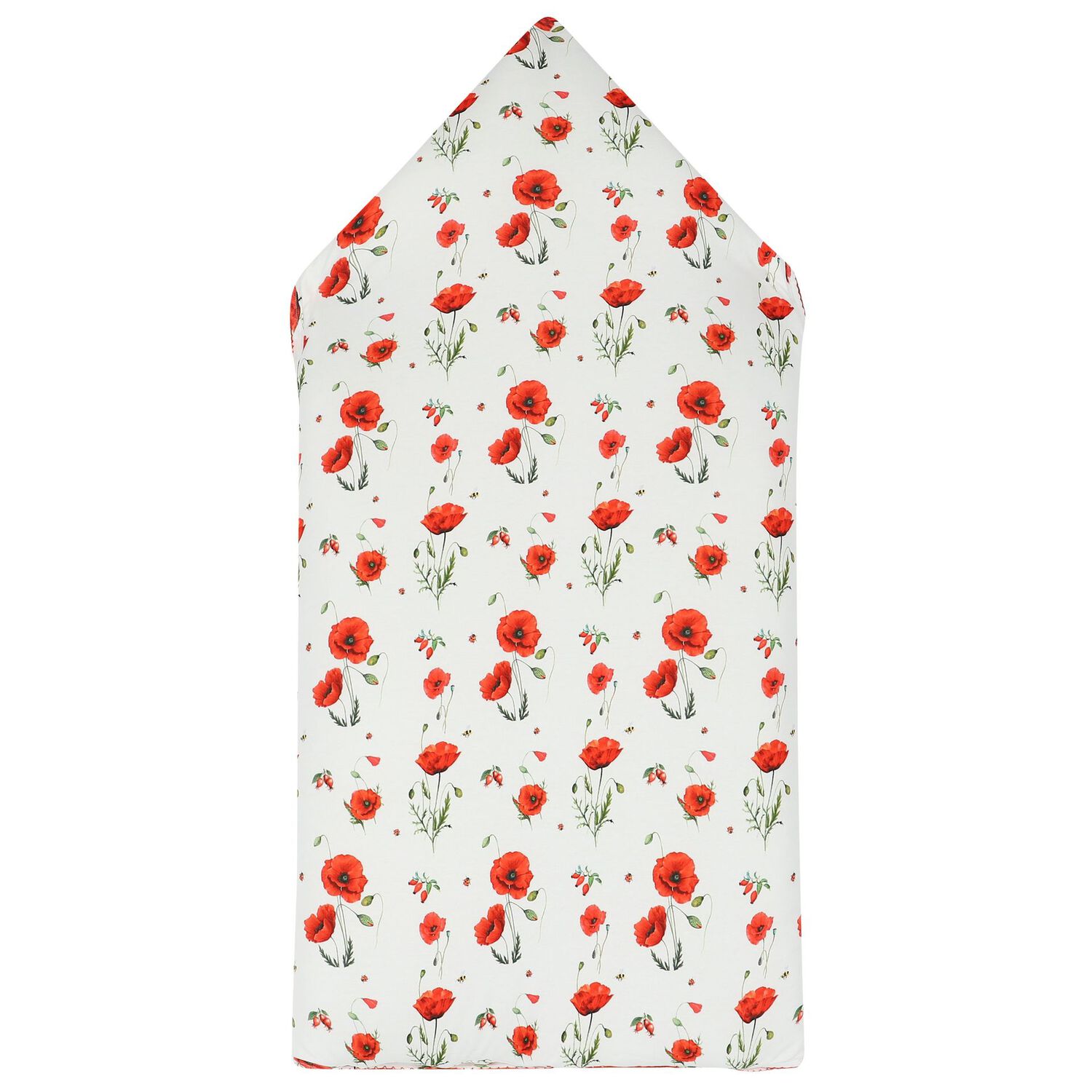 مدس بنات بطبعة الزهور باللون الأبيض والأحمر, 1, hi-res