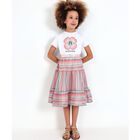 Girls Pink Zigzag Crochet Skirt, 1, hi-res