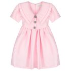 Girls Pink Crystal Dress, 2, hi-res