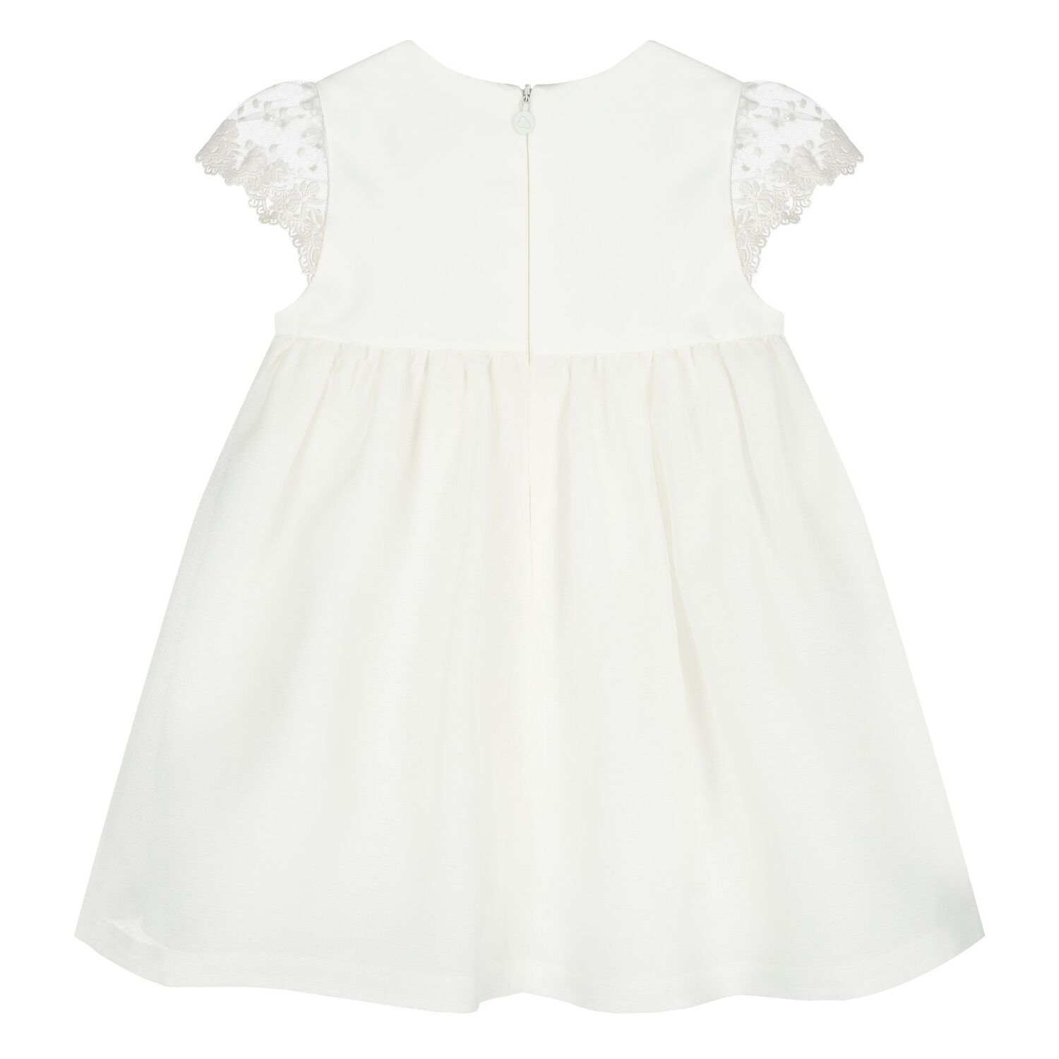 Baby Girls White Lace Dress Set, 1, hi-res