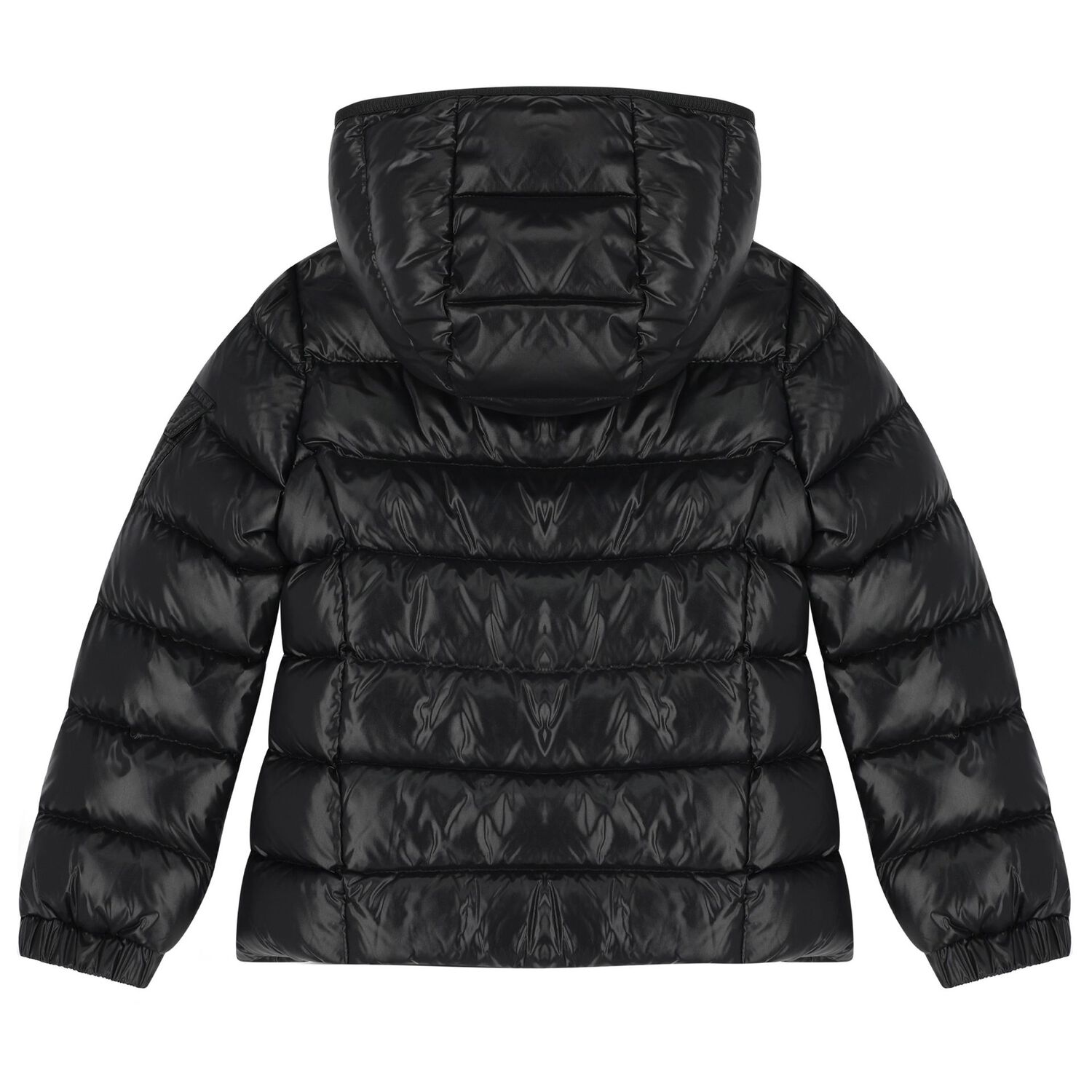 Girls Black Bady Down Puffer Jacket, 1, hi-res