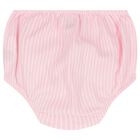 طقم فستان بولو بنات بالشعار مخطط متعدد الألوان, 1, hi-res