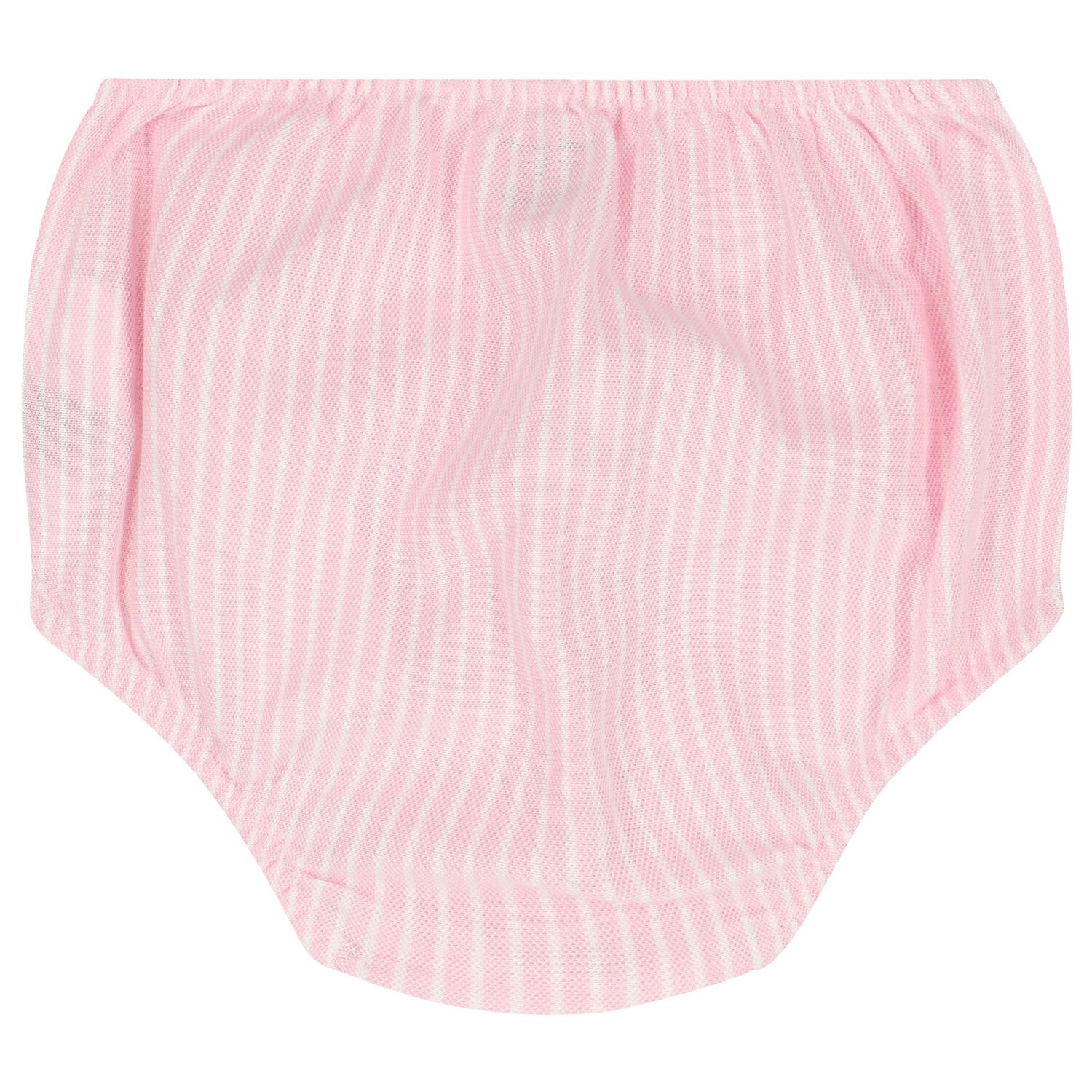 طقم فستان بولو بنات بالشعار مخطط متعدد الألوان, 1, hi-res