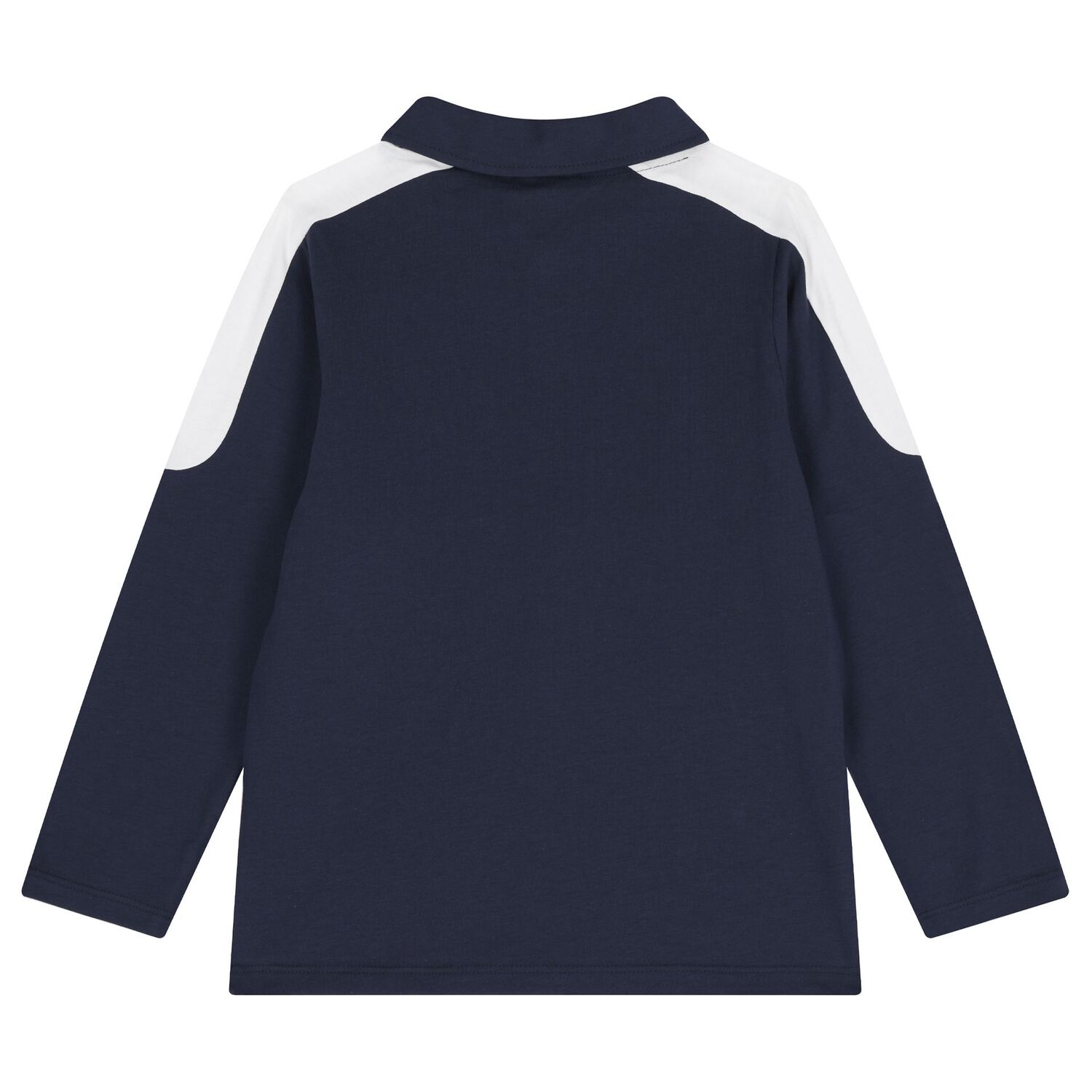 Boys Navy Blue & White Logo Polo Shirt, 1, hi-res