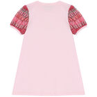 Girls Pink Logo Dress, 2, hi-res
