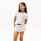 بيجاما بنات بالشعار باللون الوردى والعاجى , 1, hi-res