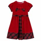 Girls Red Tartan Dress, 1, hi-res