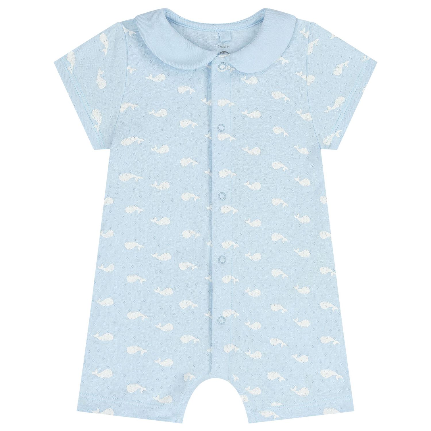 Baby Boys Blue Whale Romper Gift Set, 1, hi-res