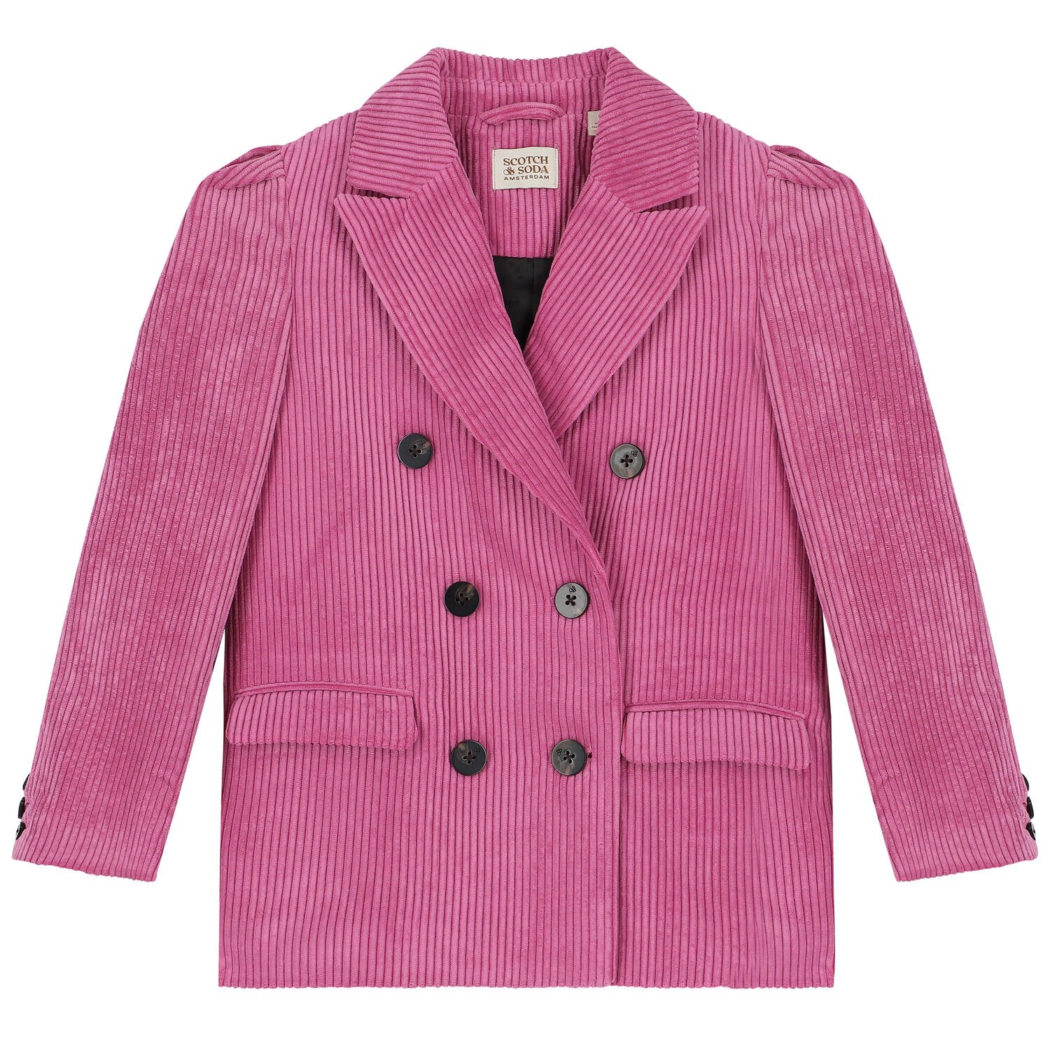 Girls Pink Corduroy Blazer, 1, hi-res