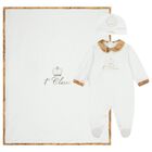 White & Beige Geo Map Babygrow Gift Set, 1, hi-res