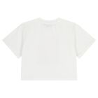 Girls White Logo T-Shirt, 2, hi-res