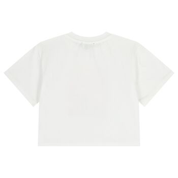 Girls White Logo T-Shirt