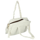 Ivory Faux Leather Baby Changing Bag, 1, hi-res