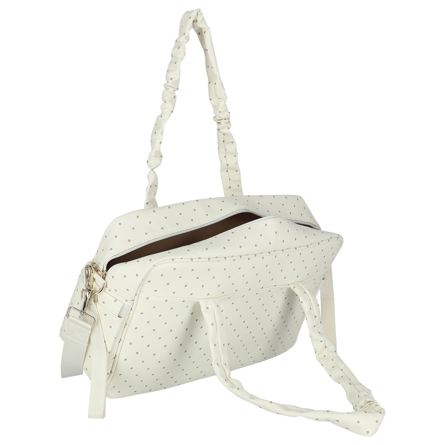Ivory Faux Leather Baby Changing Bag, 1, hi-res image number null