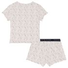 بيجاما بنات بالشعار باللون الوردى والعاجى , 1, hi-res