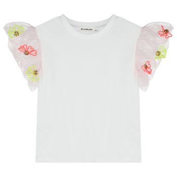 Girls White & Pink T-Shirt