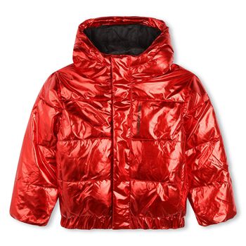 Boys Red Logo Puffer Jacket