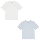 Boys White & Blue Logo T-Shirts (2 Pack), 4, hi-res