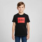 Boys Black Logo T-Shirt , 1, hi-res