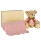 Girls Pink Personalised Teddy Baby Gift Set, 3, hi-res