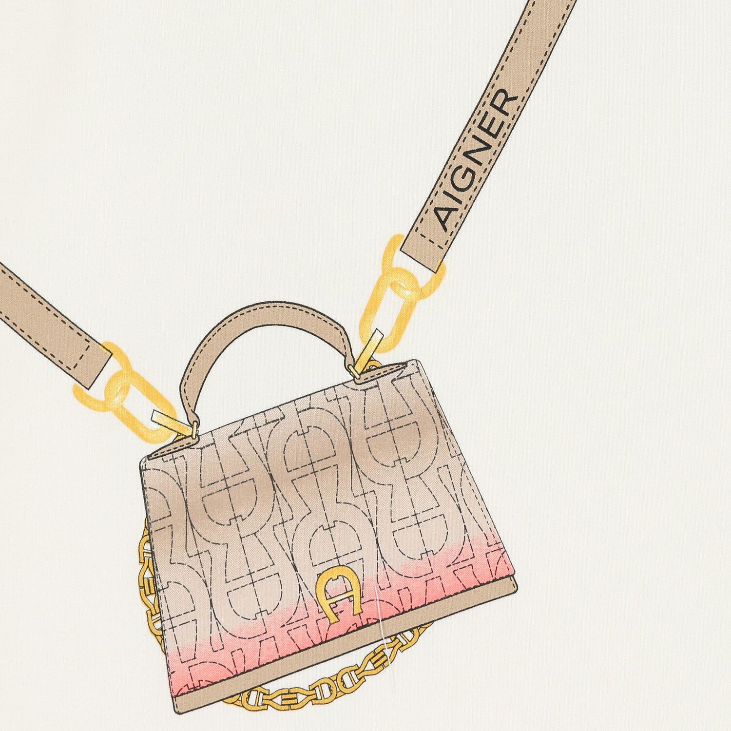 Younger Girls Ivory Bag Ruffle Dress, 1, hi-res