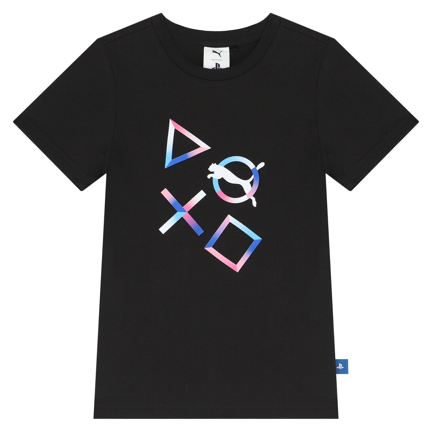 تيشيرت أولاد بشعارات بلايستيشن باللون الأسود, 1, hi-res