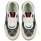 White & Beige GG Supreme Trainers, 1, hi-res