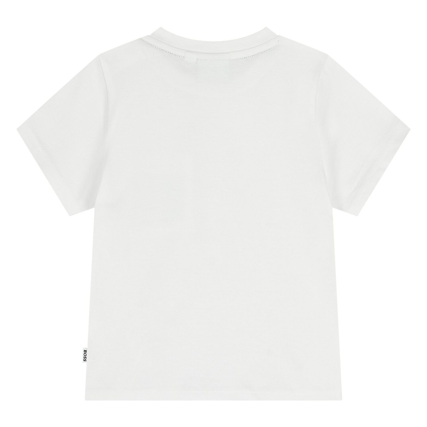 Younger Boys White Logo T-Shirt, 1, hi-res