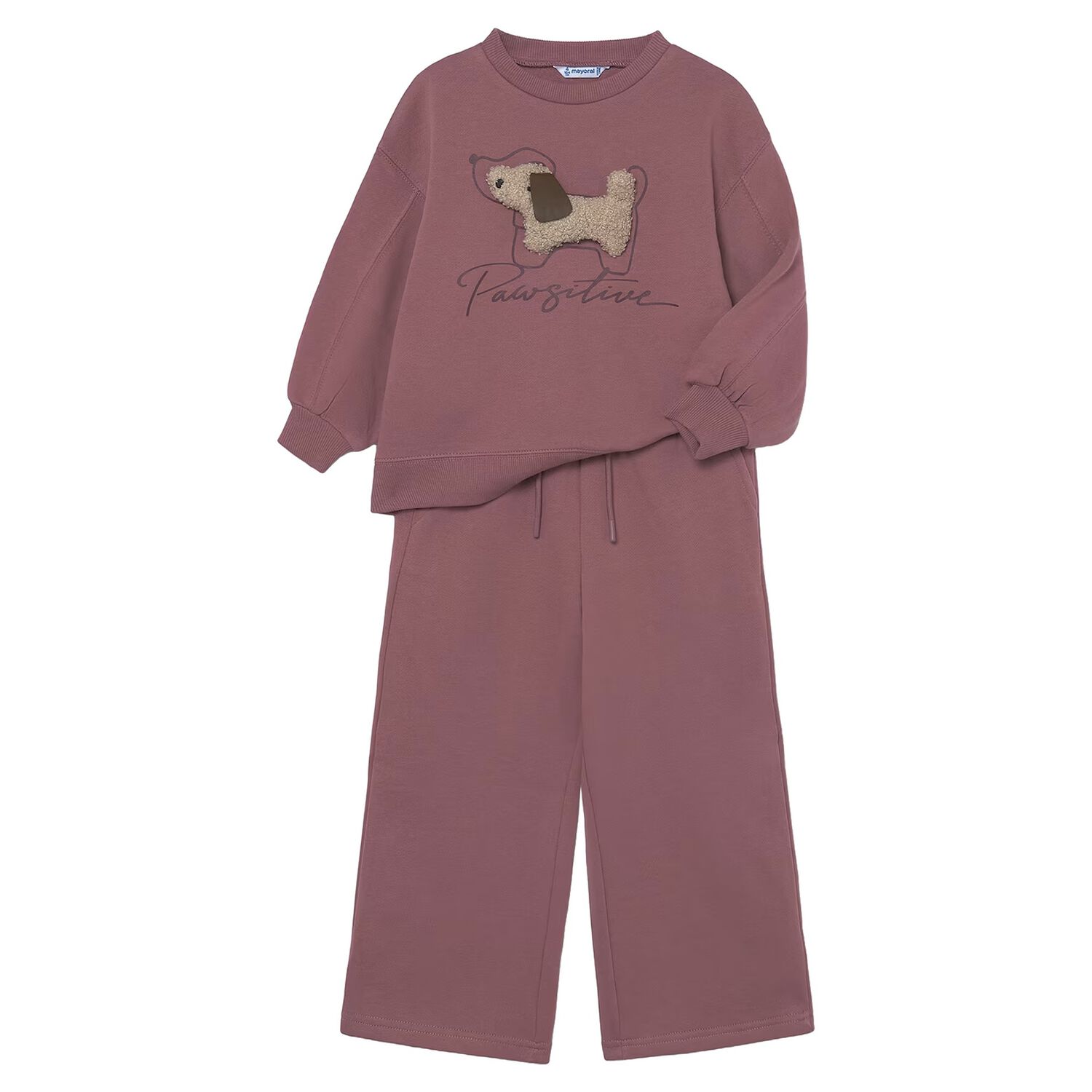 Girls Pink Puppy Tracksuit, 2, hi-res