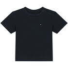 طقم شورت أولاد بالشعار باللون الكحلي, 1, hi-res